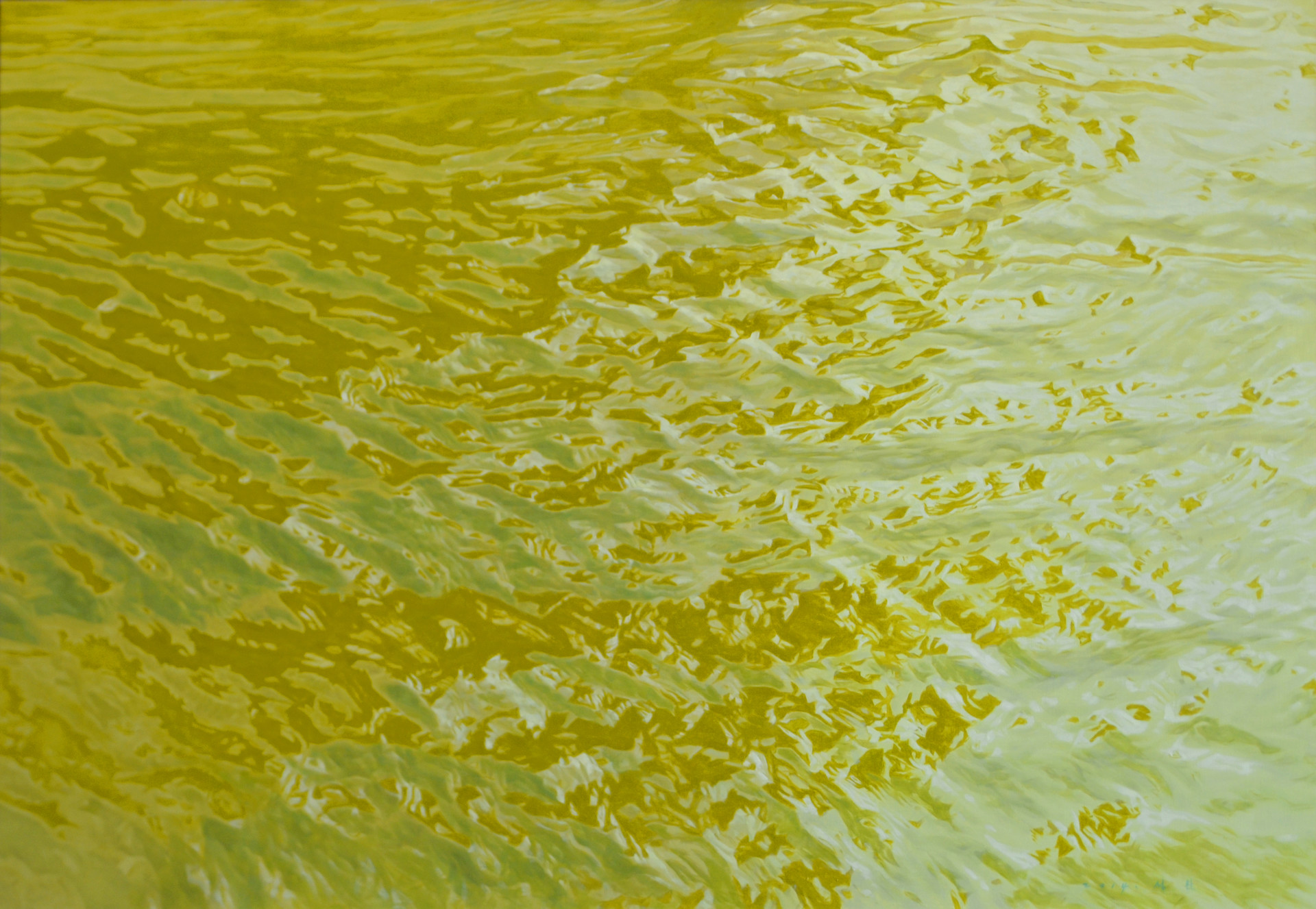 공성환 <Water gold_물빛>,  2014, oil on canvas, 162x112cm