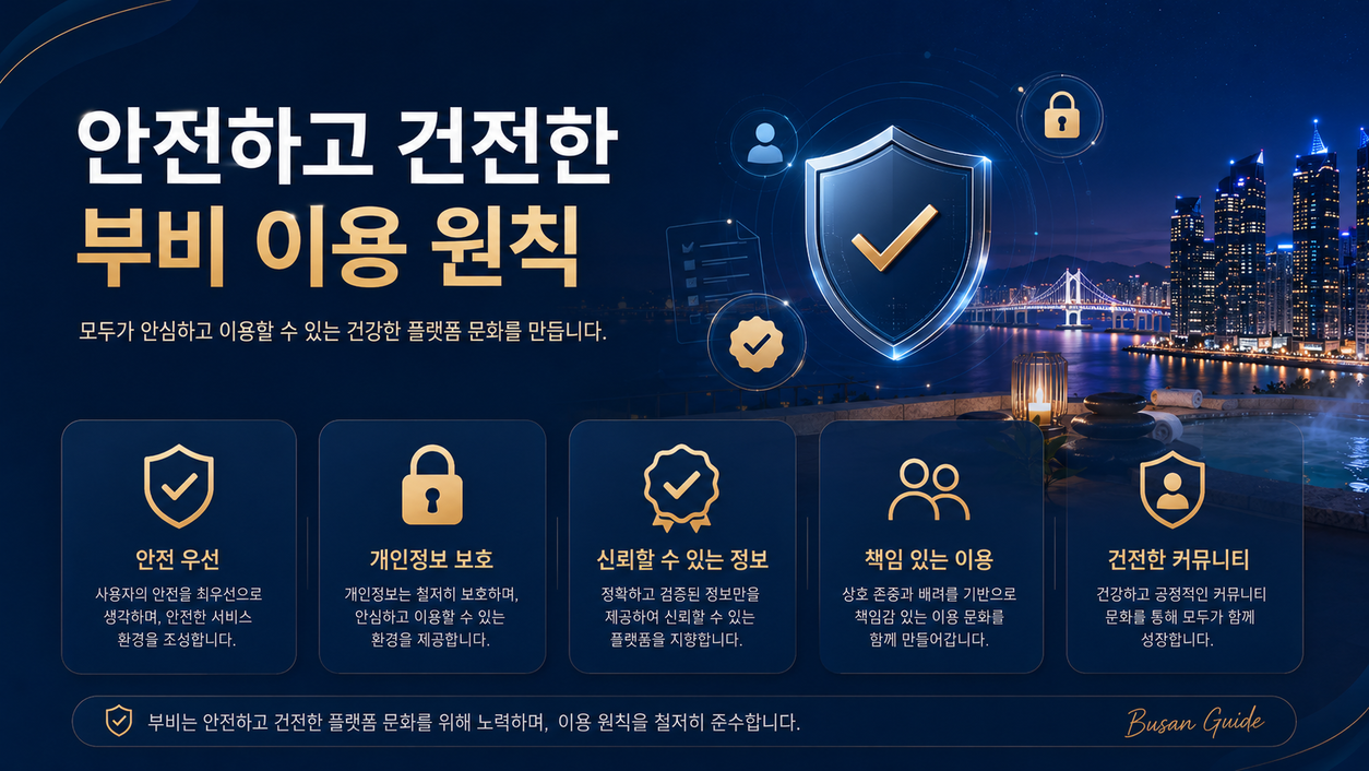 안전하고 건전한 부비 이용 원칙