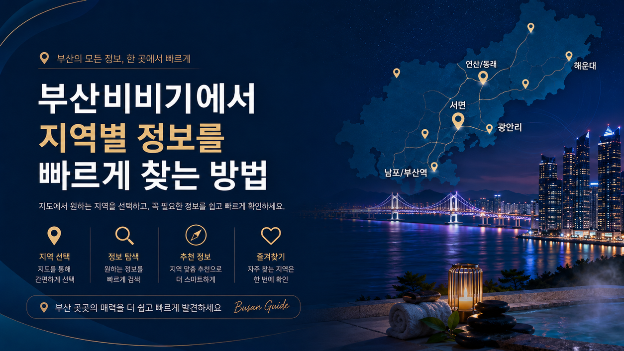 부산비비기에서 지역별 정보를 빠르게 찾는 방법