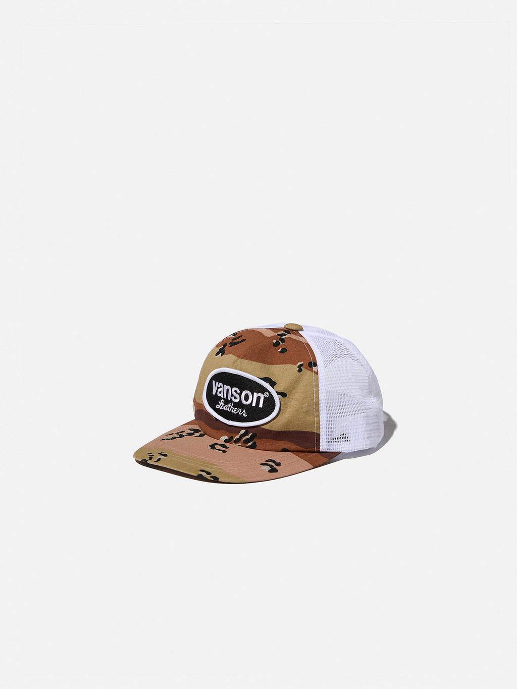 Oval Logo Vintage Mesh Cap / Desert Camo & White : HIDEANDRIDE INTL