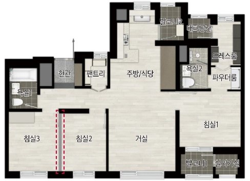 안성 금호어울림 세대안내 - 59㎡A 평면도