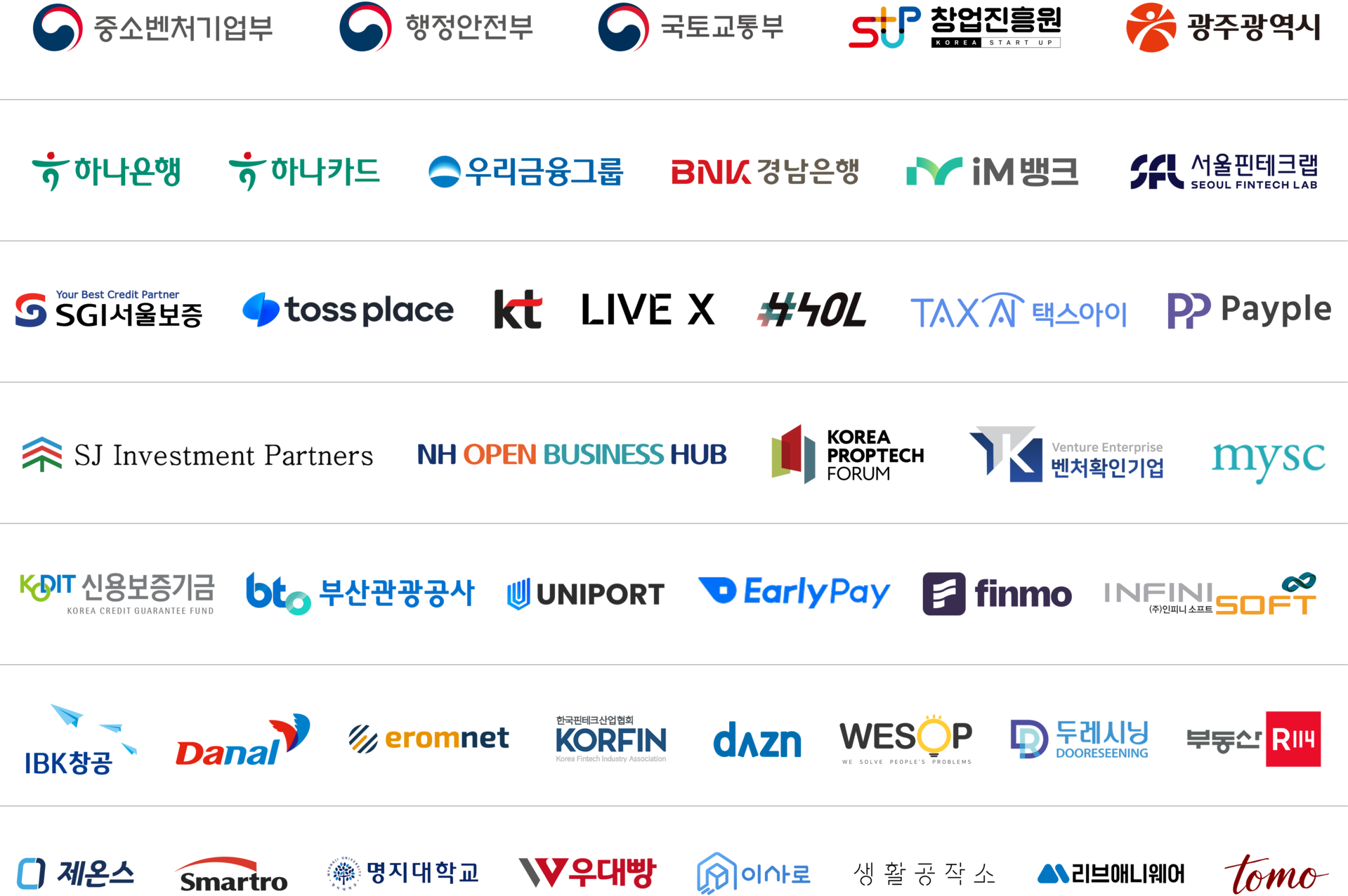 하나은행, 하나카드, 우리금융그룹, 경남은행, 광주광역시, 부산광역시 등 국내 1금융권과 지자체가 선택한 파트너 집업페이 월세 카드결제 서비스