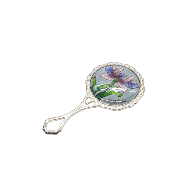 Lotus Cooper Cloisonné Hand Mirror
