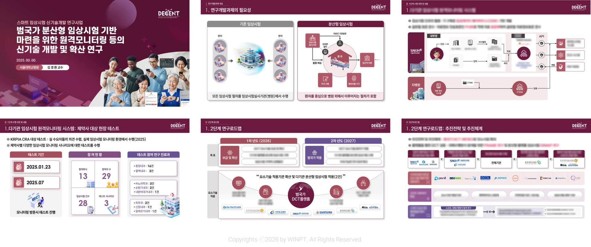 서울대학교병원 국가 연구과제 지원 연구제안서  ppt내지 세부 포트폴리오