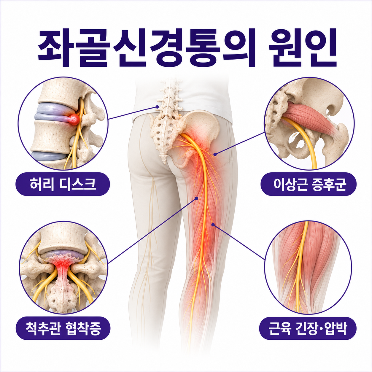 좌골신경통 원인과 다리저림