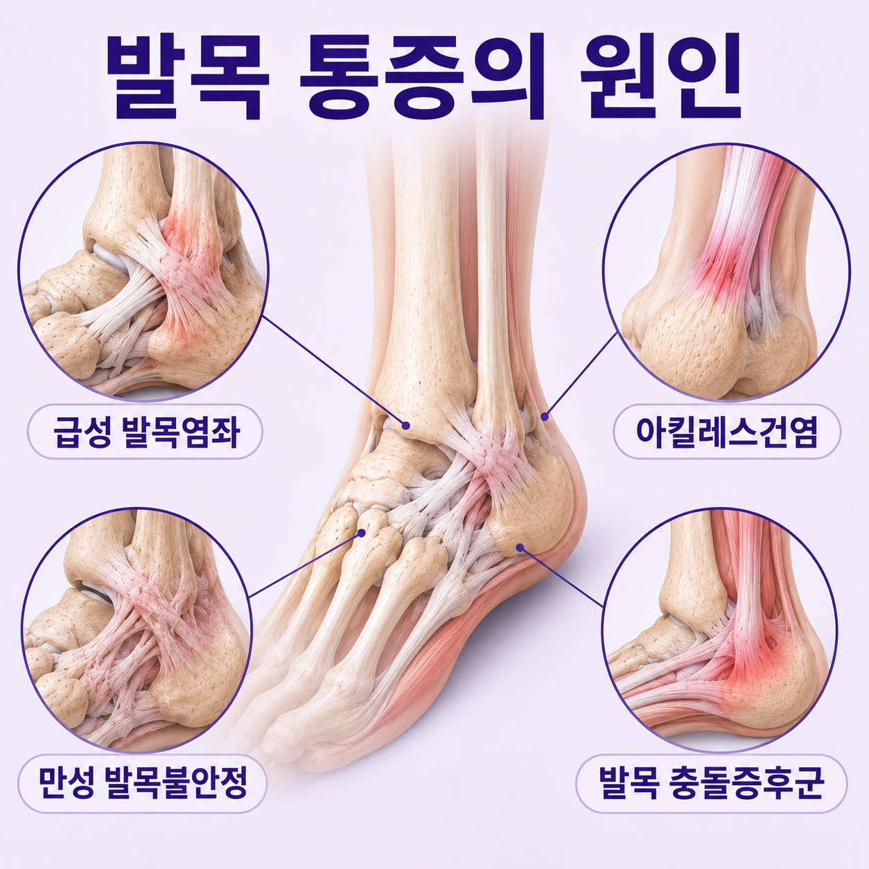 발목 통증 염좌 아킬레스건염