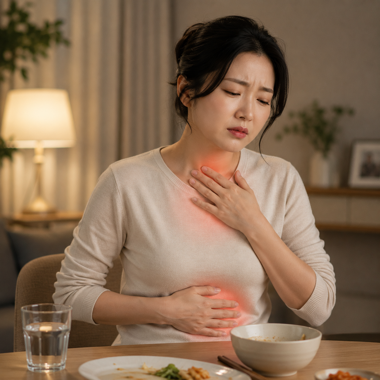 속쓰림 소화불량 명치 통증과 트림 신물 역류감