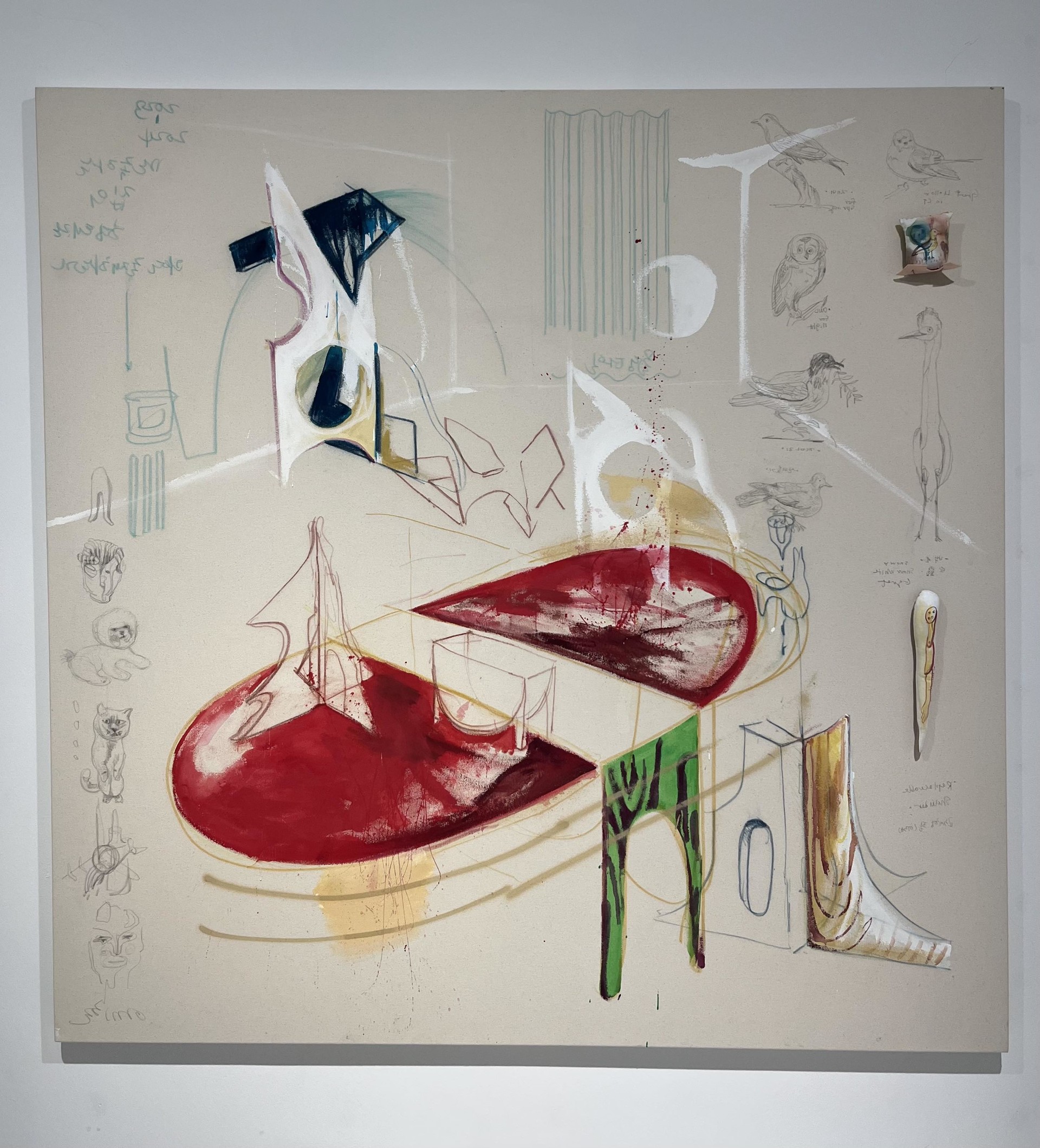 깊은 생각의 주름, 162.5x162.5cm, 2024