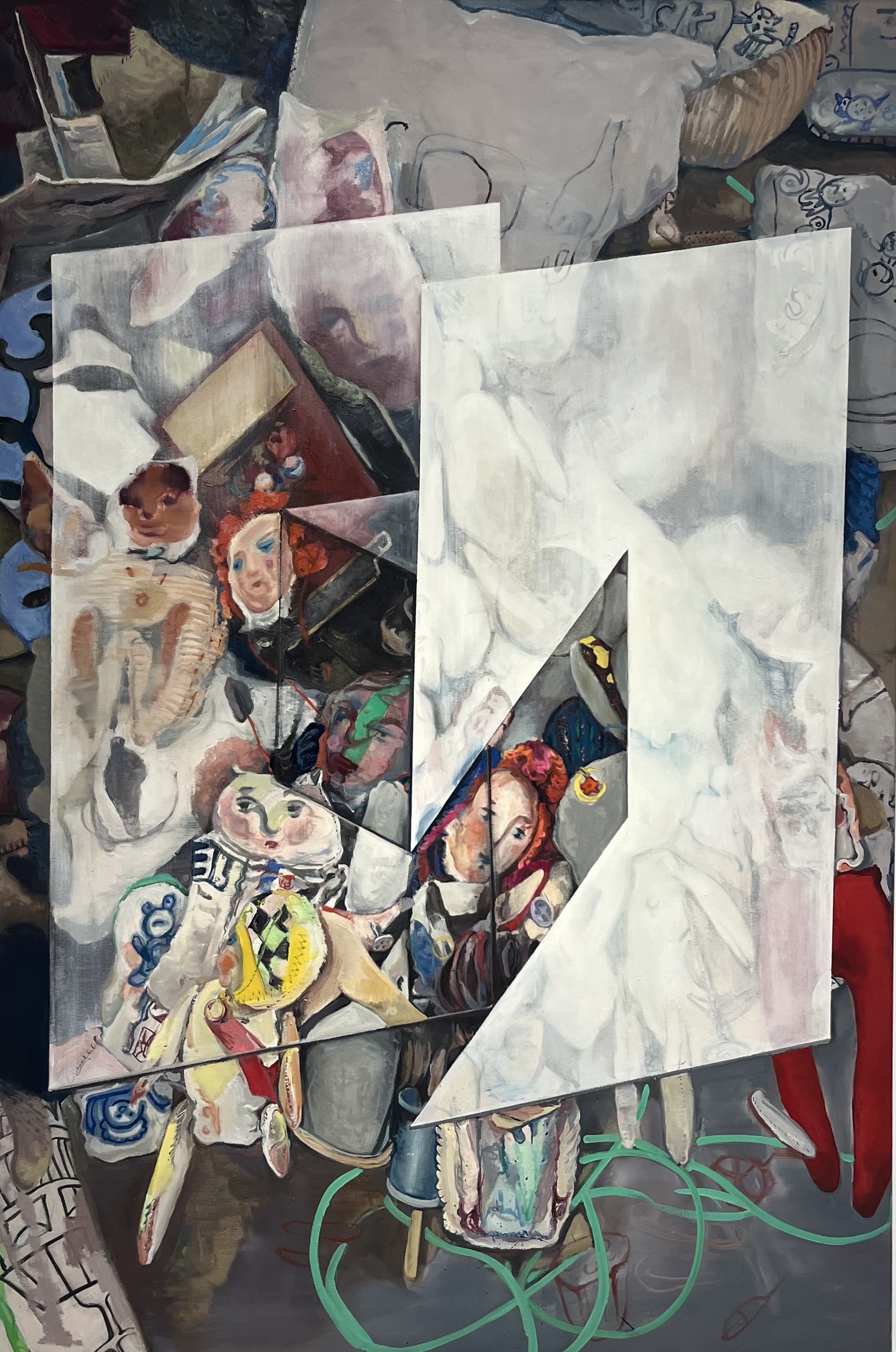 접힌무대, 182.9x122cm, 2025