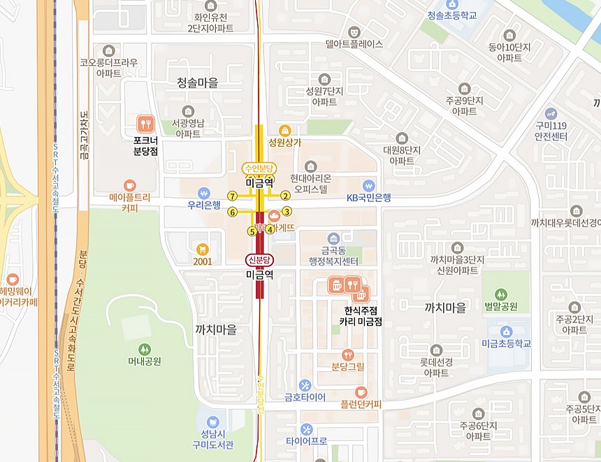 AB애니벅스만화학원 분당 센터 위치 지도