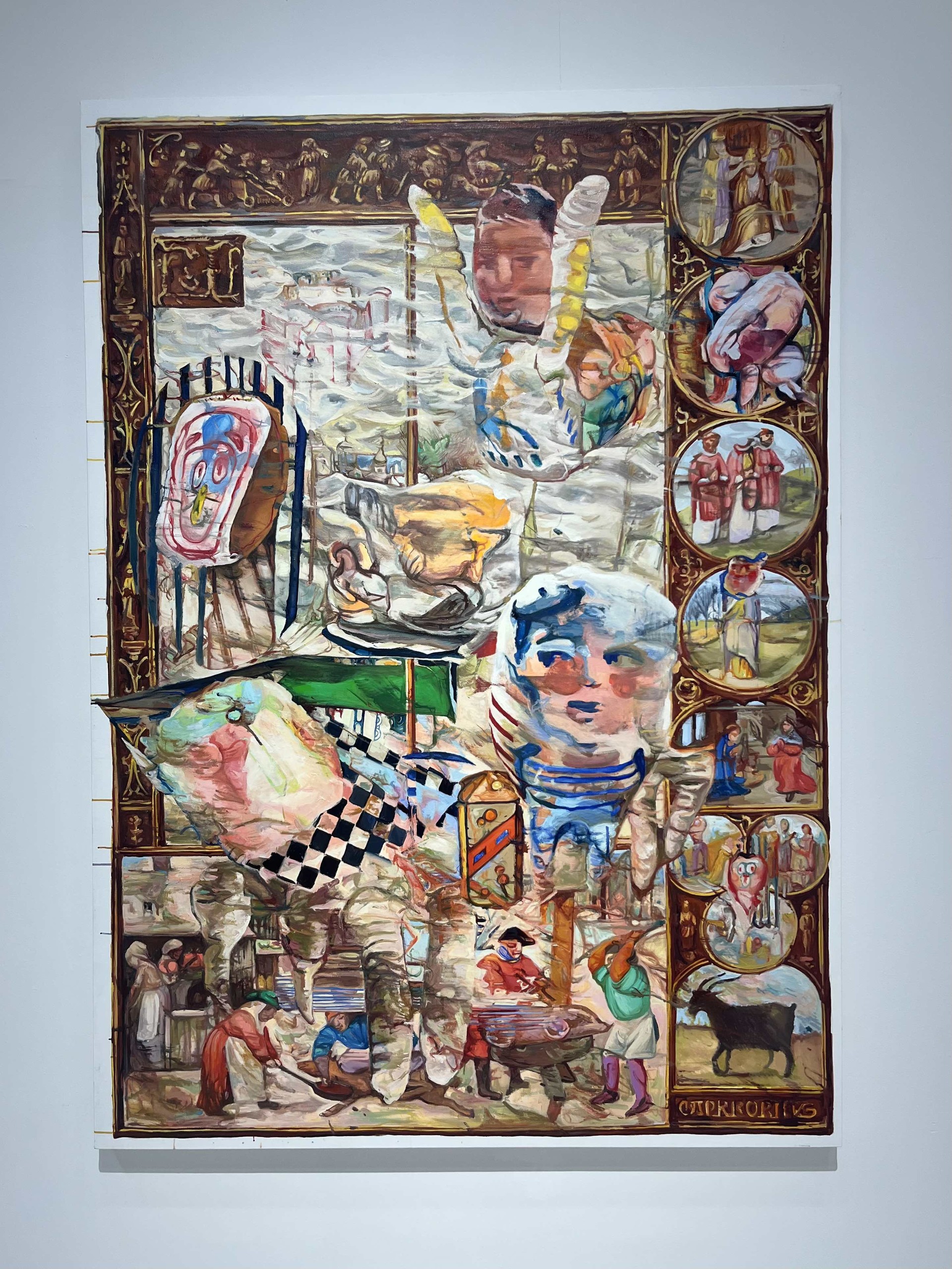 스피놀라 시간_12월:염소자리, 213.3x152.4cm, 2023-25