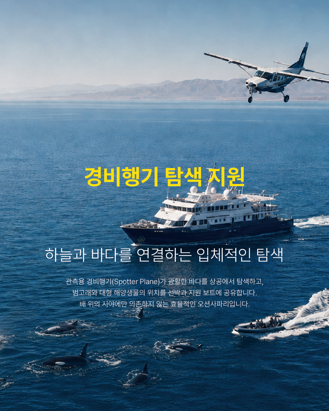 경비행기 탐색 지원