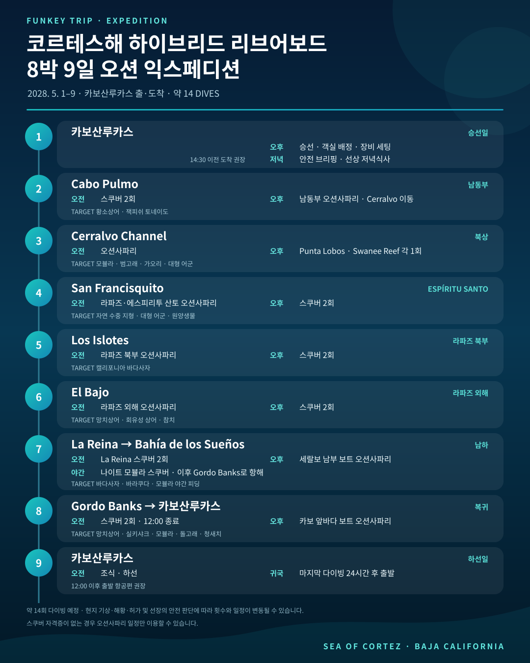 세부 일정 포스터