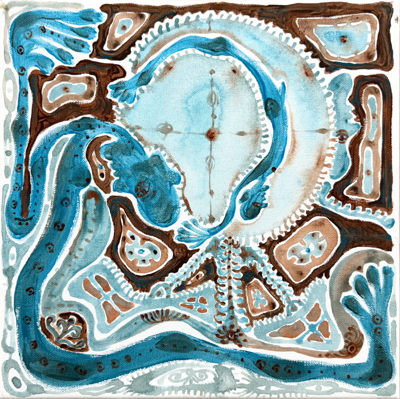 〈달〉, 2026, Acrylic on canvas, 30 × 30 cm