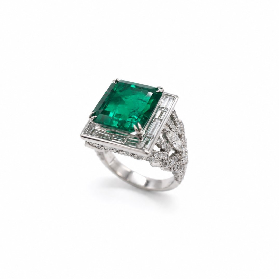 Emerald Ring 7.27 Muzo Green GRS
