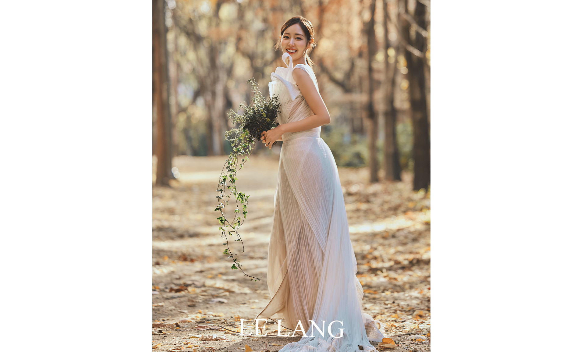 서울숲에서 선보이는 신슬기 웨딩드레스 화보, 르랑필름