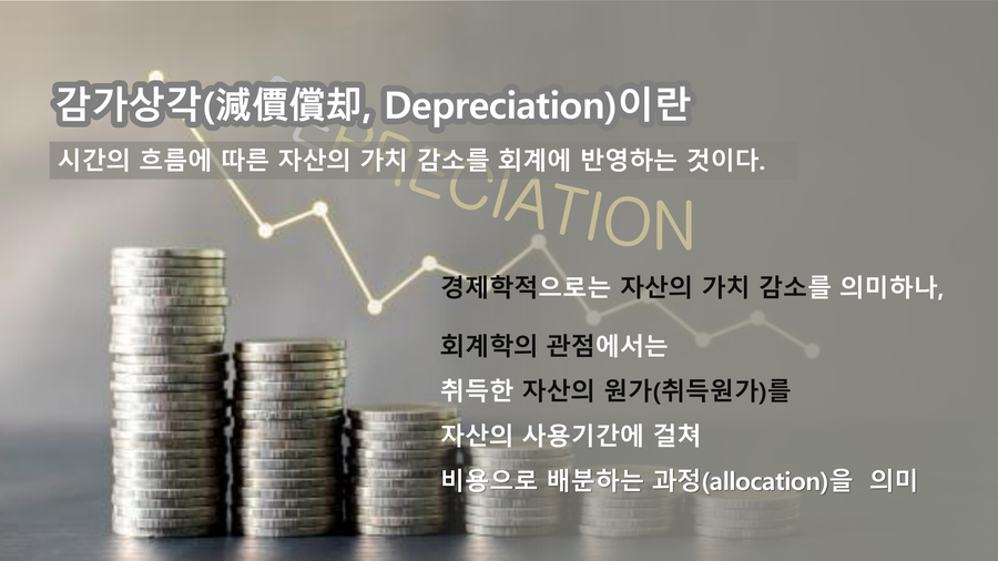 교재 감가상각 설명 화면