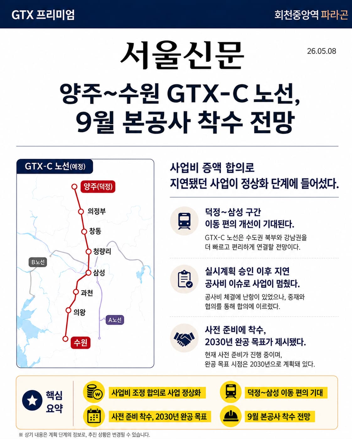 회천중앙역 파라곤은 실생활의 편의성을 높이기 위한 다양한 특화설계와 커뮤니티 시설을 갖추고 있습니다.  세대 현관 앞에는 계절용품이나 부피가 큰 물품을 보관할 수 있는 공용창고가 마련되어 있어 세대 내부 공간을 보다 효율적으로 활용할 수 있습니다.  단지 내에는 피트니스센터를 비롯해 작은 도서관과 북카페 등 입주민을 위한 다양한 커뮤니티 시설이 계획되어 있습니다. 운동과 독서, 휴식 등 일상에서 필요한 다양한 활동을 단지 안에서 편리하게 즐길 수 있도록 구성됩니다.  세대는 남향 위주의 판상형 구조를 적용해 채광과 통풍을 고려했으며, 쾌적한 실내환경과 에너지 효율을 높일 수 있도록 설계되었습니다.  특히 넓은 거실 공간도 회천중앙역 파라곤의 특징입니다. 72㎡ 타입은 약 5m, 84㎡ 타입은 약 6m에 이르는 광폭거실을 적용해 일반적인 거실보다 한층 넓고 개방감 있는 공간을 제공합니다. 가족이 함께 생활하는 거실의 활용도를 높이고 보다 여유로운 주거공간을 누릴 수 있도록 설계했습니다.  단지 내부에는 법정 기준 이상의 조경면적을 확보하고 어린이놀이터와 중앙공원 등 다양한 녹지공간을 조성해 쾌적한 단지 환경을 제공합니다. 입주민들이 집 가까이에서 산책과 휴식을 즐기고 아이들이 안전하게 뛰어놀 수 있는 공간도 마련됩니다.  회천중앙역 파라곤은 넓은 거실과 남향 위주 판상형 설계, 세대 앞 공용창고, 커뮤니티 시설, 중앙공원과 조경공간 등 실제 주거생활의 편의성과 쾌적함을 높이는 다양한 설계를 적용한 것이 특징입니다.