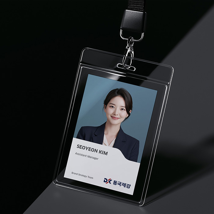 동국제강 CI 리뉴얼 사원증 아이덴티티 디자인