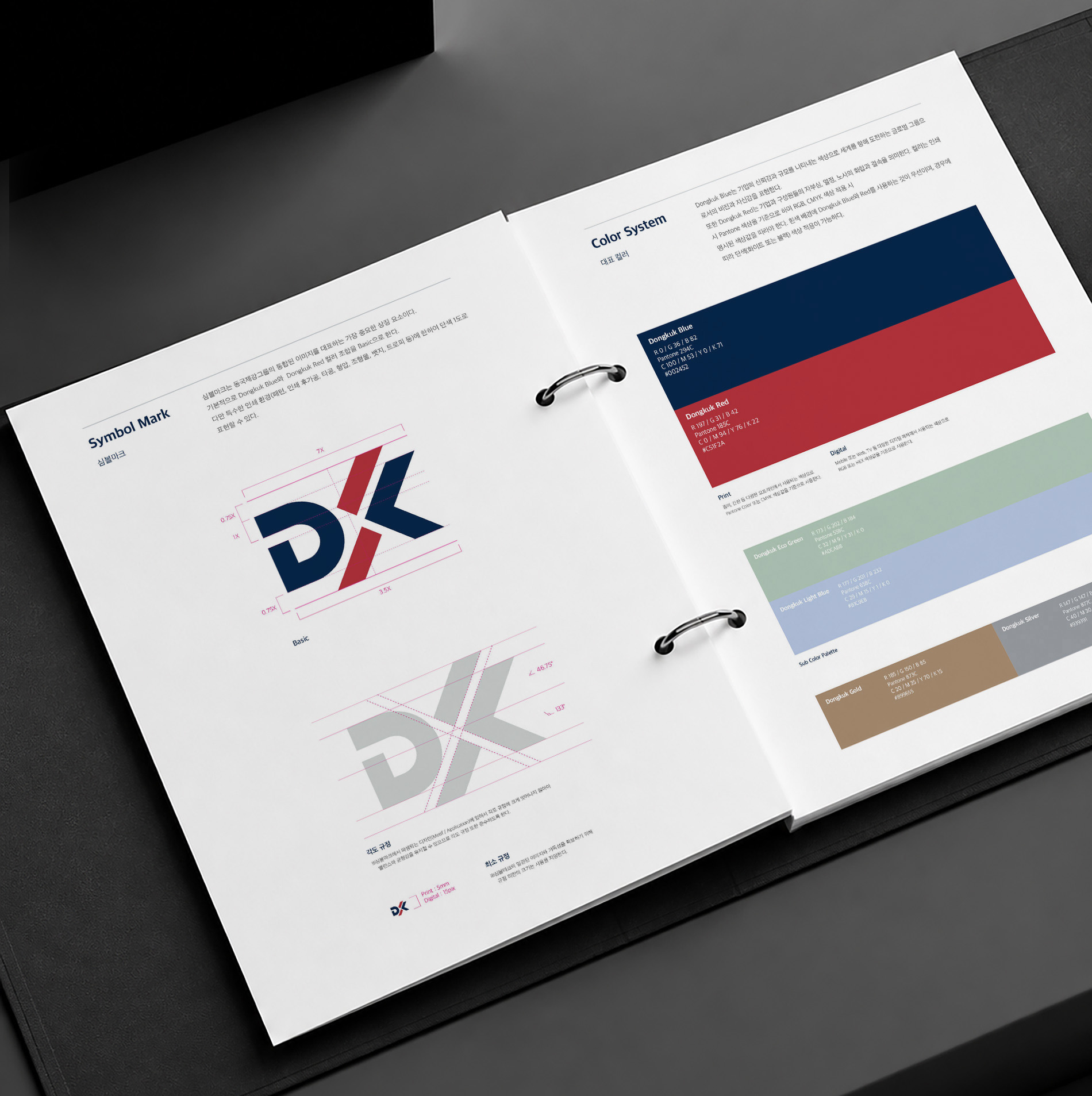 동국제강그룹 Corporate Identity Guidelines 심볼 컬러 시스템 디자인