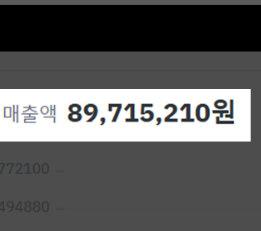 실제 판매 실적 화면 5