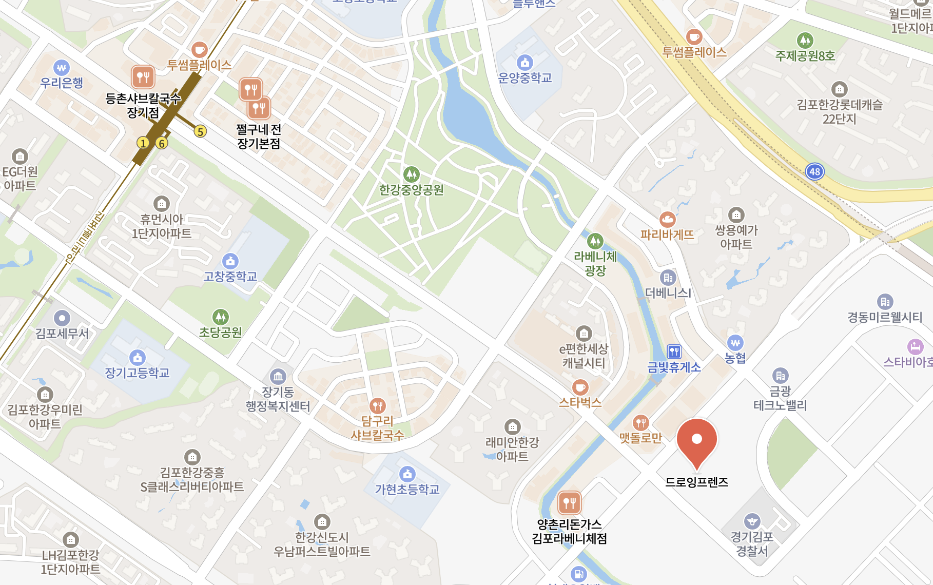 드로잉프렌즈 찾아오는 길 지도 이미지