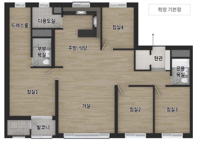 엘리프 성성호수공원 유니트 - 111㎡ 확장기본형