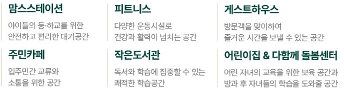 엘리프 성성호수공원 커뮤니티 - 클럽 엘리프 2블록 내용