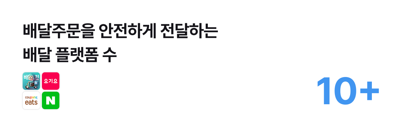 메이트와 공식 연동된 배달플랫폼수