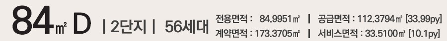 백석시그니처자이 유니트 - 84㎡D 개요