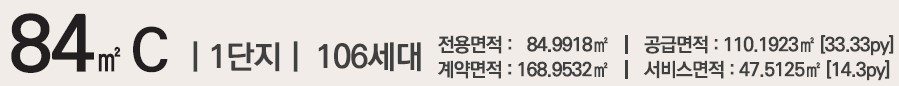 백석시그니처자이 유니트 - 84㎡C 개요