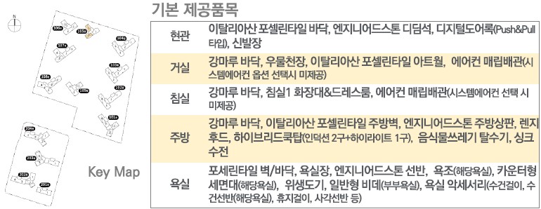 백석시그니처자이 유니트 - 59㎡ 위치도 및 기본제공품목