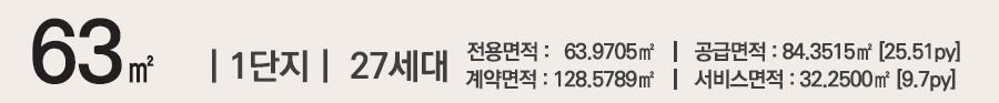 백석시그니처자이 유니트 - 63㎡ 개요