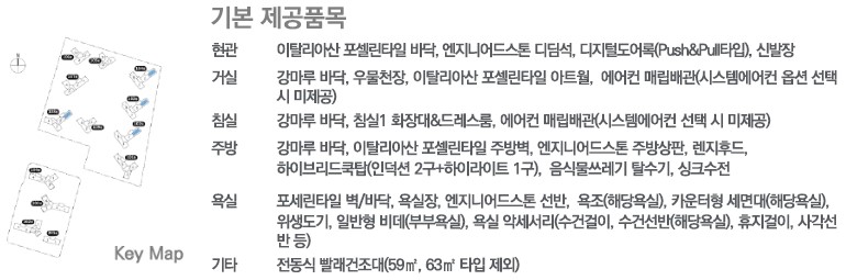 백석시그니처자이 유니트 - 84㎡C 위치도 및 기본제공품목