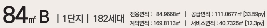 백석시그니처자이 유니트 - 84㎡B 개요
