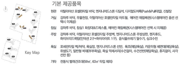 백석시그니처자이 유니트 - 74㎡ 위치도 및 기본제공품목