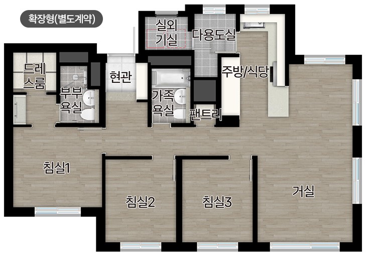 백석시그니처자이 유니트 - 63㎡ 평면도
