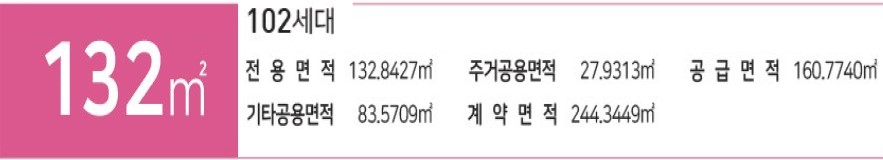 공주 월송 진아레히  유니트 - 132㎡ 개요