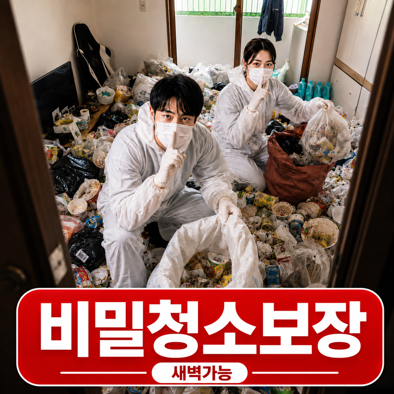 쓰레기집 청소 전 — 비밀청소 보장