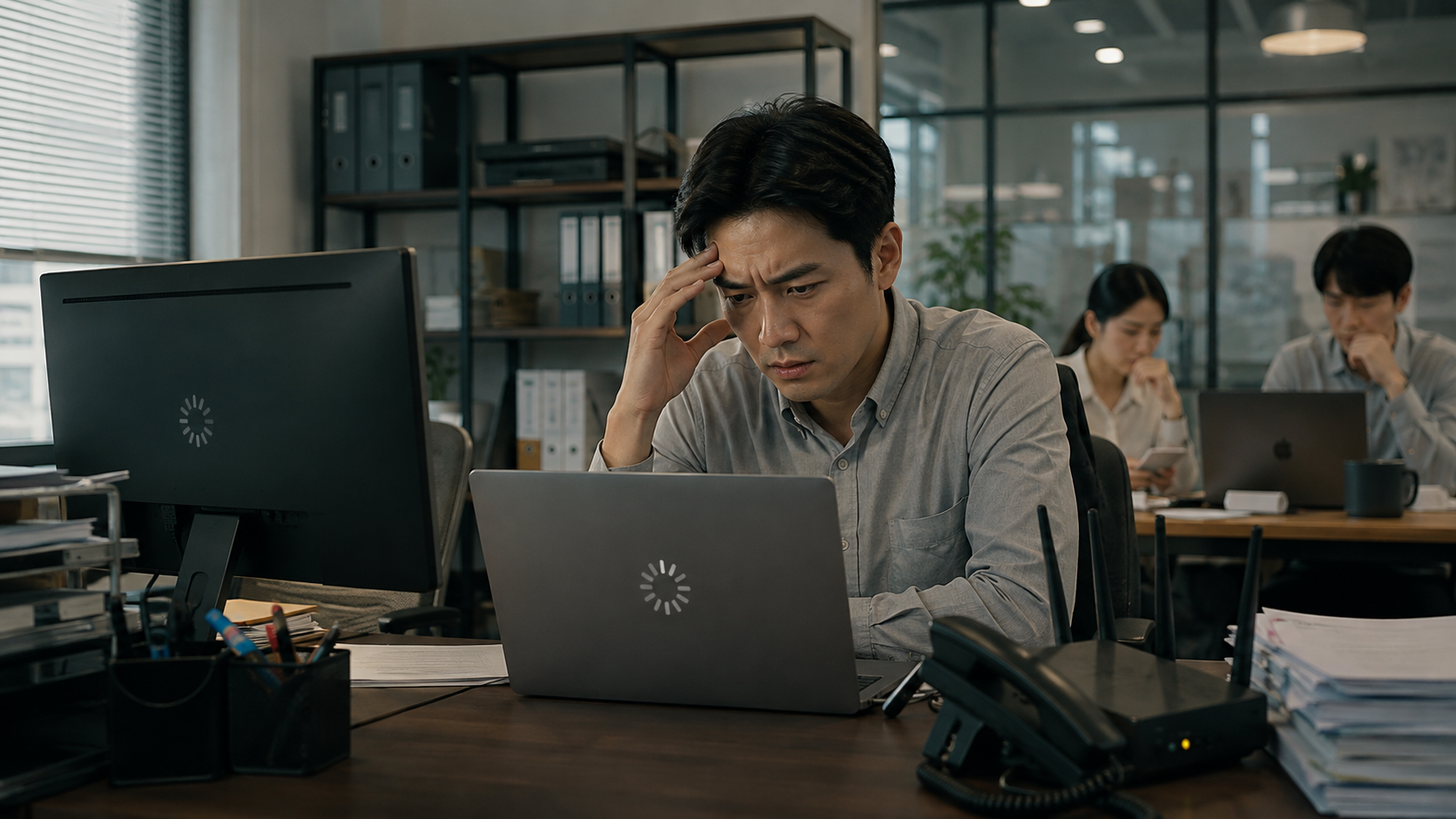 사무실 네트워크 배선 점검