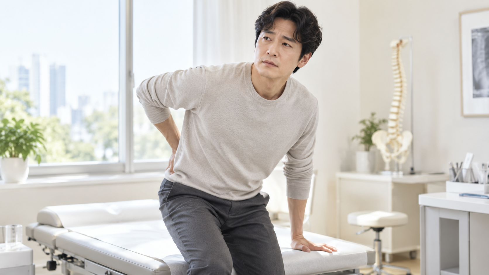 치료 후 다시 반복되는 통증을 재평가하는 의료 이미지