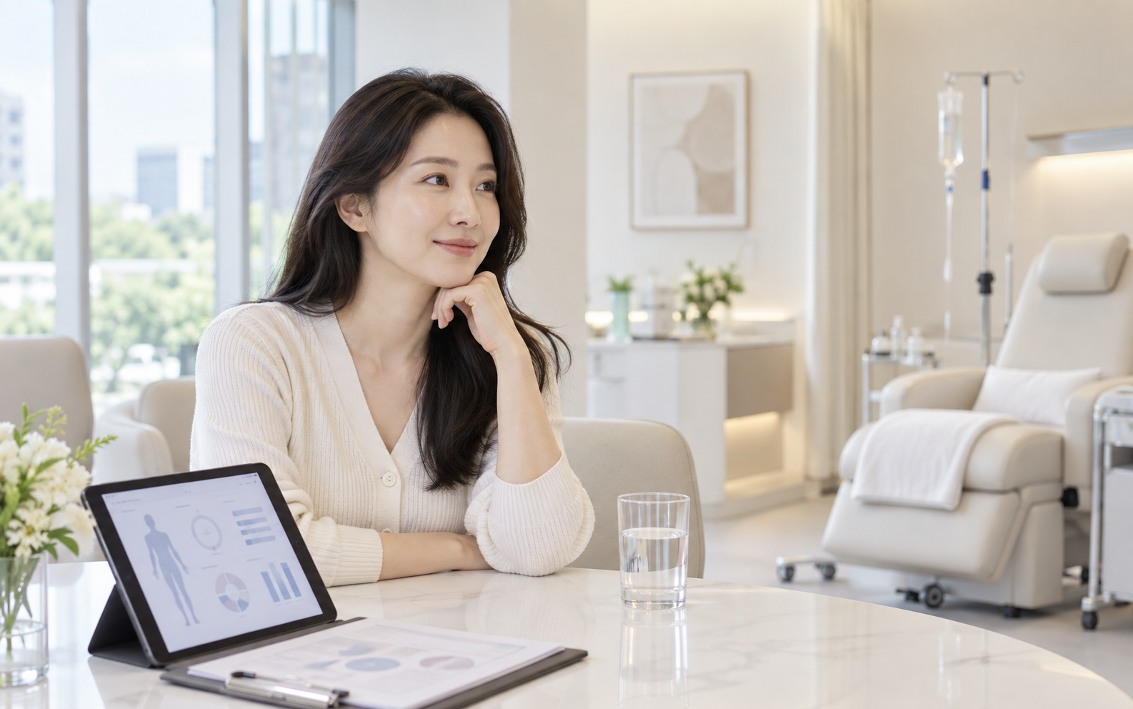 의료진 판단과 수액 계획 이미지