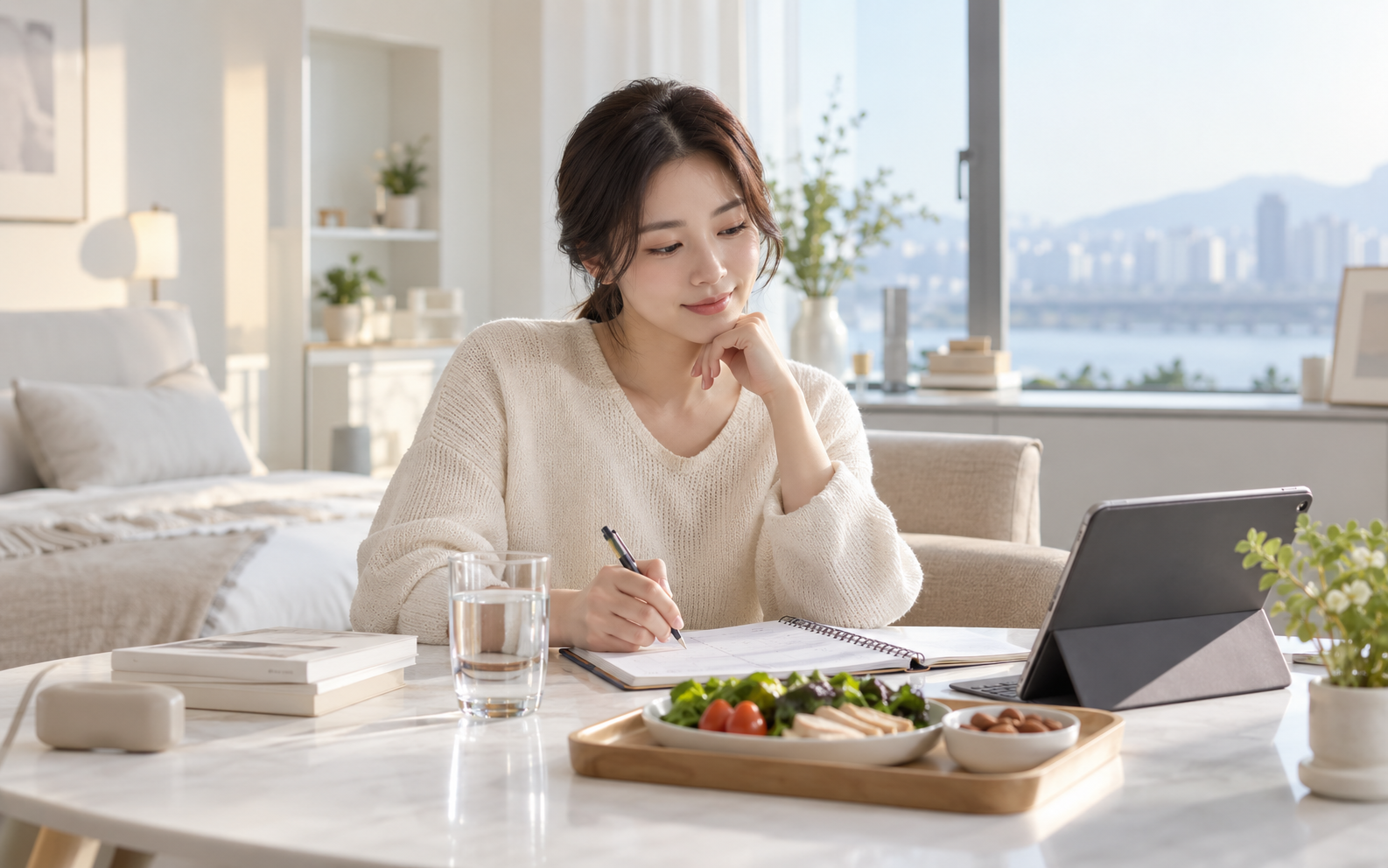 생활 패턴과 피로 상태 확인 이미지