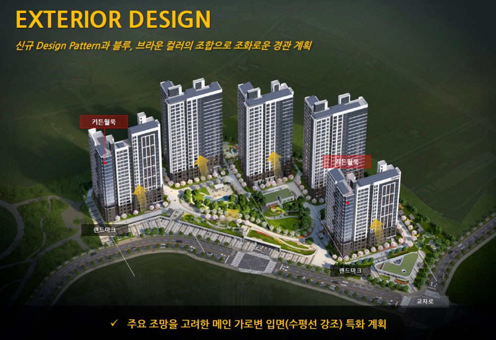 고덕 수자인풍경채 단지설계 - 61BL EXTERIOR DESIGN