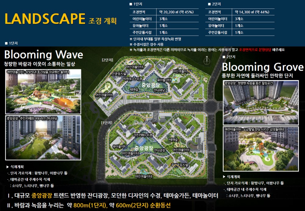 고덕 수자인풍경채 단지설계 - LANDSCAPE
