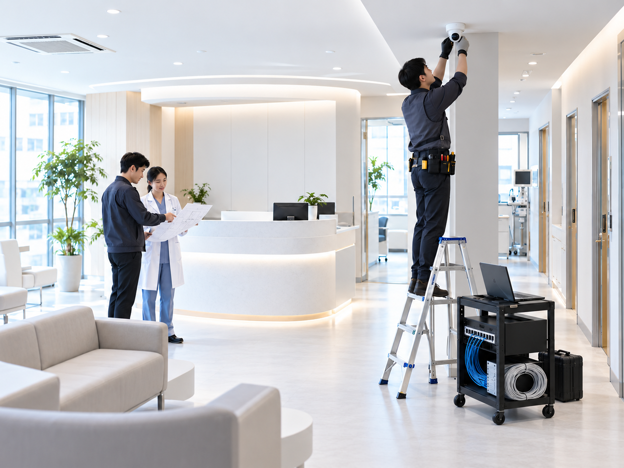병원 개원 통신 배선 CCTV 통합 구축