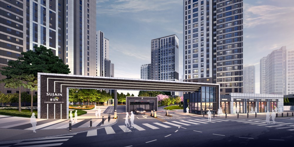 고덕 수자인풍경채 단지설계 - 14BL 문주