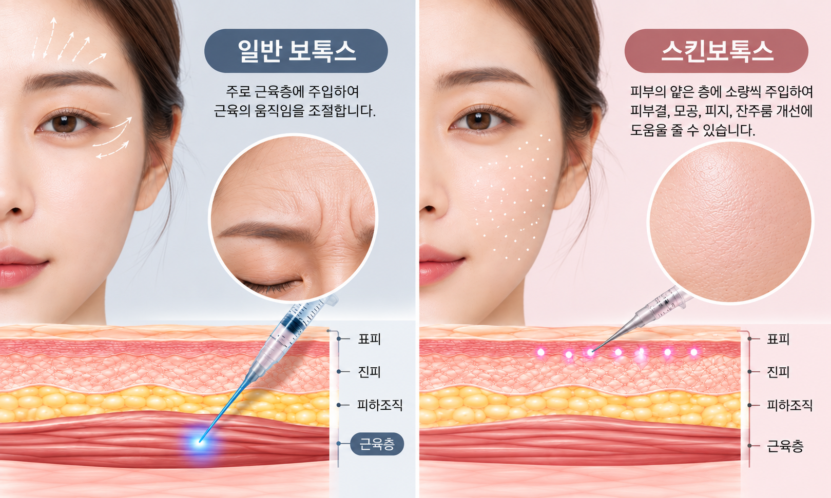 일반 보톡스와 스킨보톡스 차이