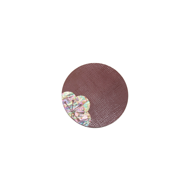 Plum Blossom Aluminum Round Coaster Set (2pcs)