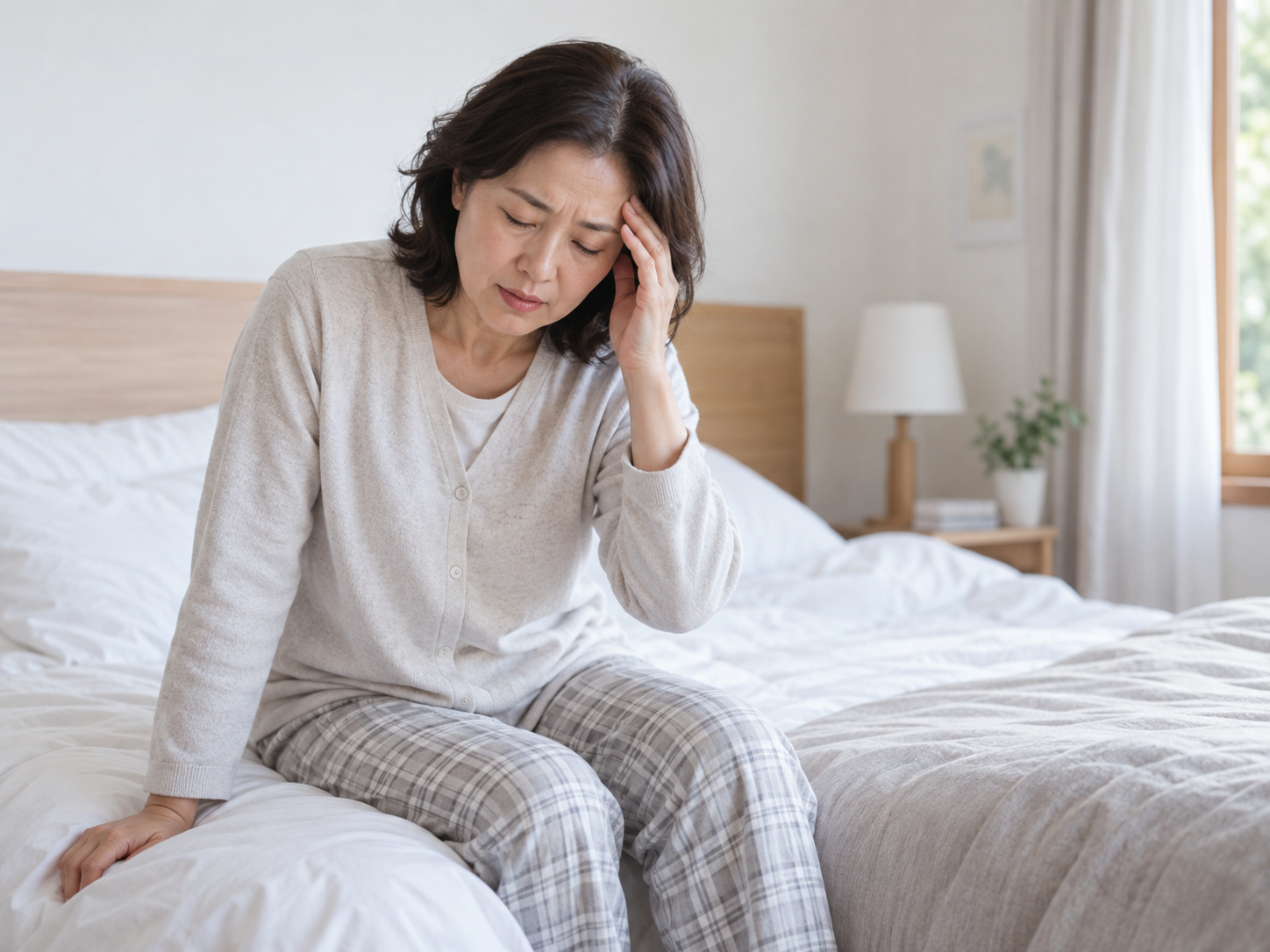 특정 자세에서 어지럼을 느끼는 이석증 이미지